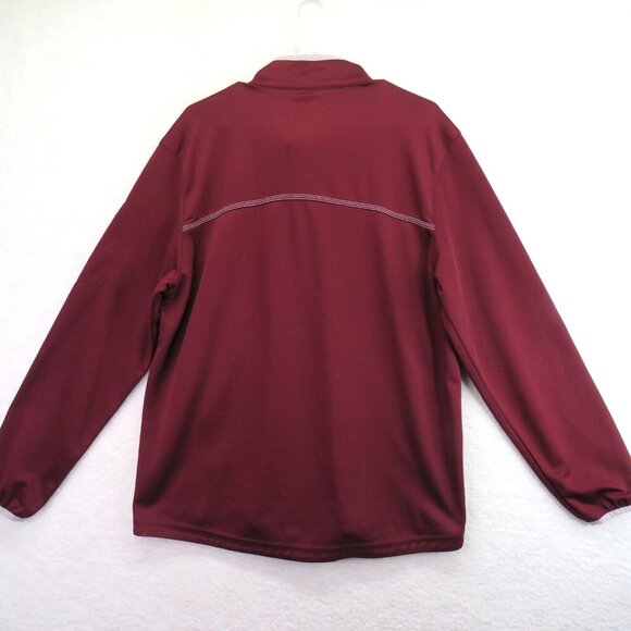 Adidas Jacket Size Medium Mississippi State 1/4 Zip Windbreaker Burgundy Red - Picture 6 of 12
